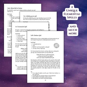 Book of Elemental Magic: a Printable Grimoire With Cheat Sheets, Spells ...