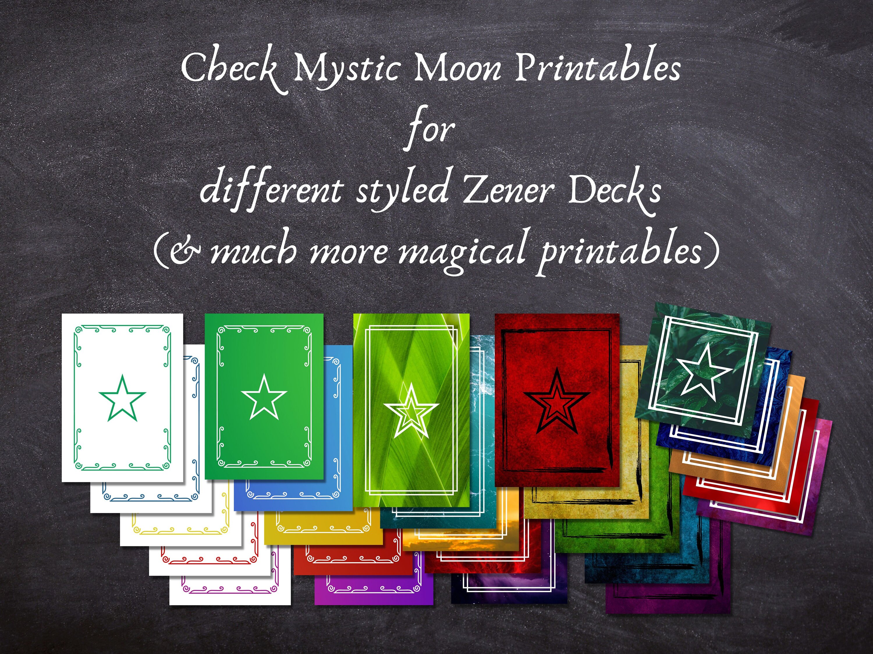 Zener Cards for ESP Training Clairvoyance Extrasensory - Etsy zener-cards-for-esp-training-clairvoyance-extrasensory-etsy