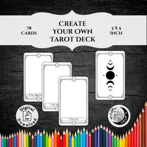 blank tarot template deck - create your own printable tarot cards