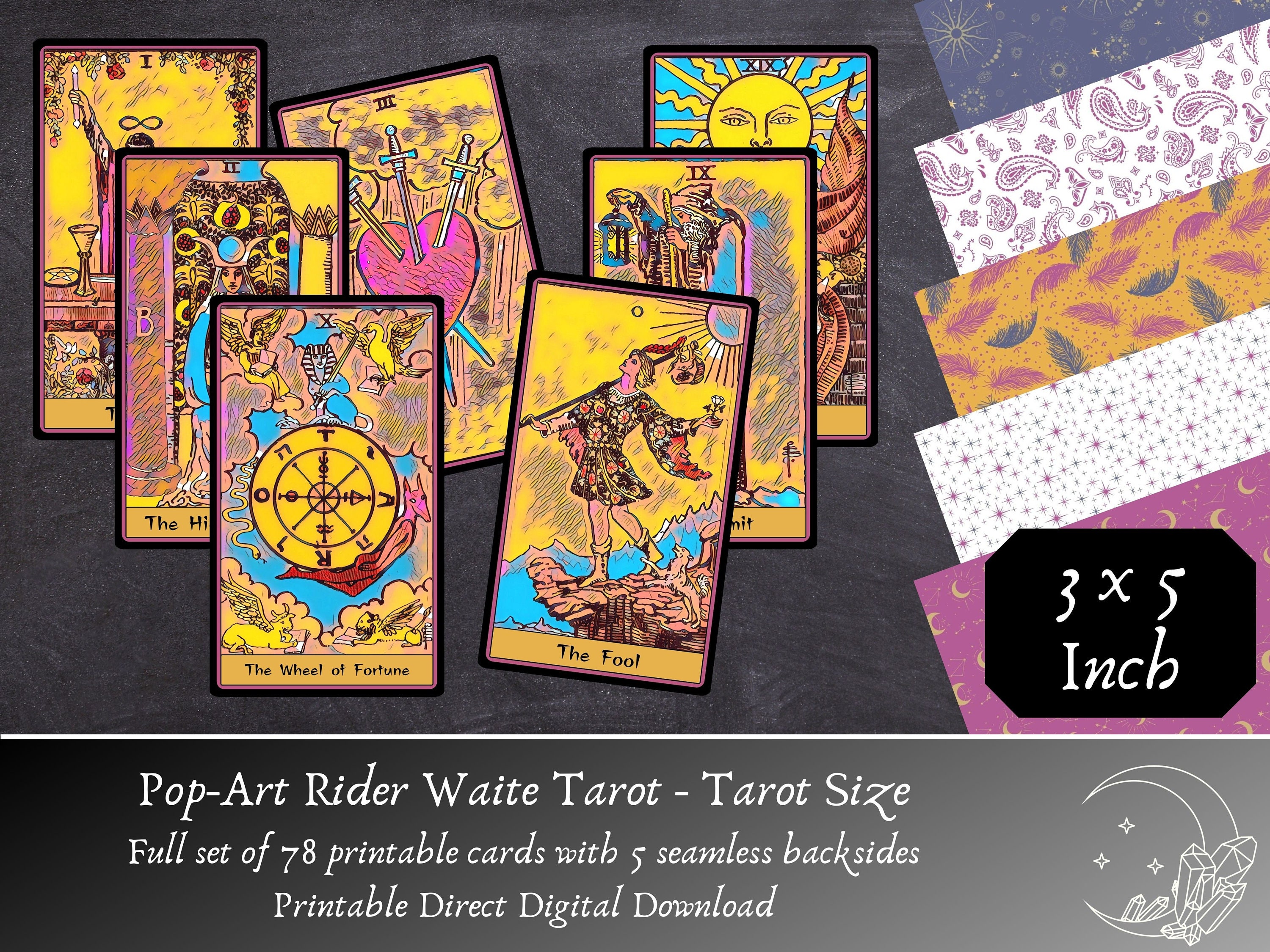 Bundle 78 Designs Tarot Cards SVG Printable Incl, Minor Arcana, Divination New Age For Shirts Wall Art, Cricut Files, Instant Download Print 862116484