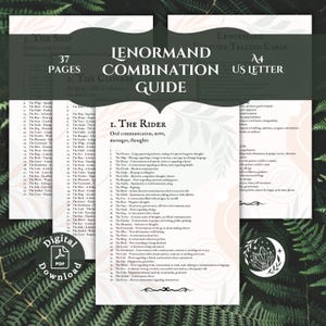 Lenormand Combination Guide - A printable book with 600+ combination explanations