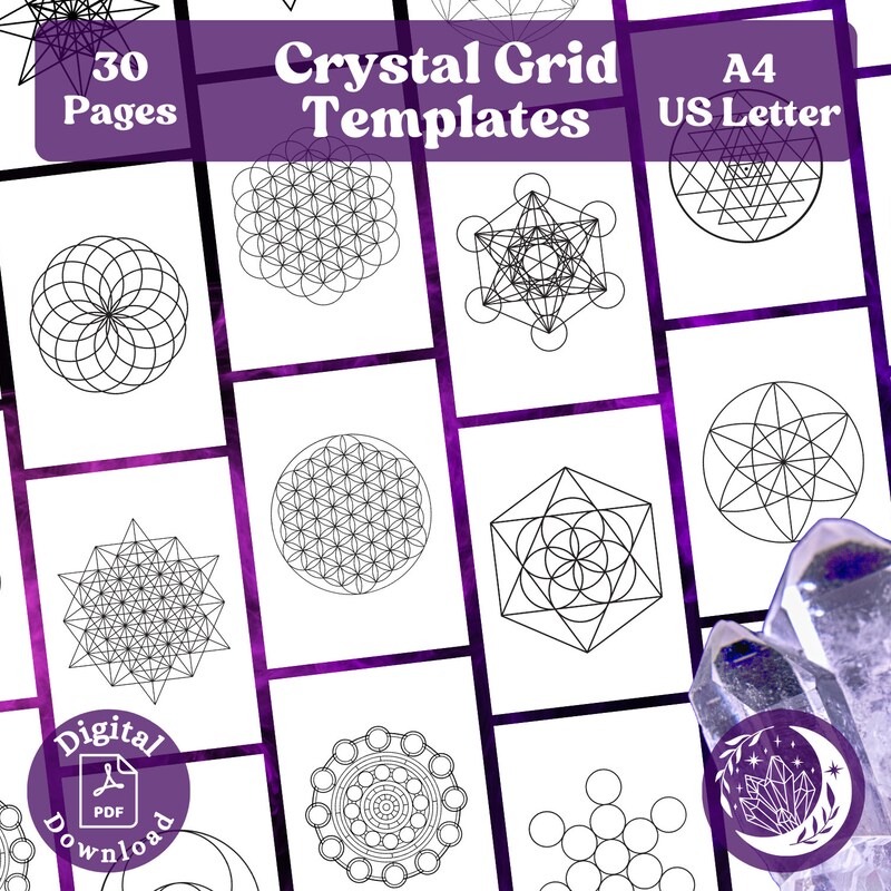 Rectangle Pattern Crystal Grid Crystal Grid - Etsy