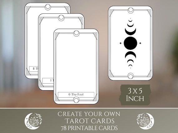 Create Your Own Tarot Deck With 78 Printable Blank Tarot Card