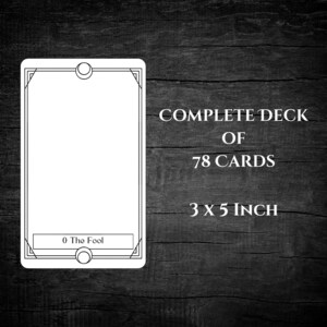 Create Your Own Tarot Deck With 78 Printable Blank Tarot Card Templates ...