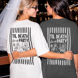 Comfort Colors Til Death Do Us Party Bachelorette Shirt Mild Bach Ghost Halloween Bachelorette Party Shirts Bachelorette Weekend Trip