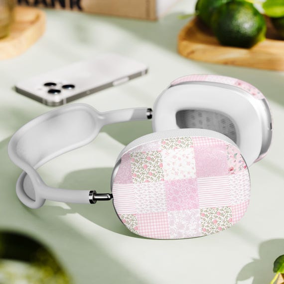 Floral Pink Apple AirPod Max Case Cover Accessory | Cute Case for Air Pod Max in Glossy and Matte Finishes