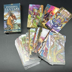 Baraja de Tarot Universal de Fantasía de Paolo Martinello – 78 cartas – Lo Scarabeo – Edición sin bordes – Tarot de Arte Fantasía – Hecho en Italia