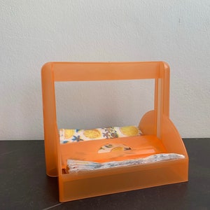Vintage Kunststoff Serviettenhalter von Valentini Italian Orange PORTATOVAGLIOLI 1990&#39;s-Vintage Italienischer Serviettenhalter-Rosso-Rot-Rouge