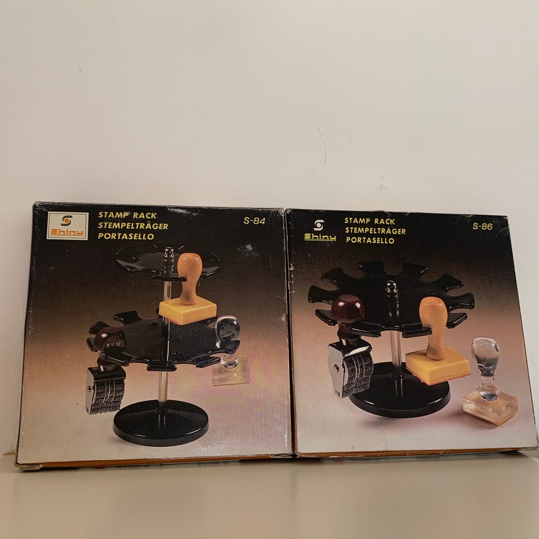 Vintage Black Metal Rubber Stamp Stand /stamp Racks/ Office Supplies