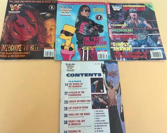 WWF Magazine Lot – Kane, Bret Hart, Shawn Michaels, 1997-98 Trading Cards