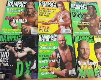 WWF Attitude Era Rampage Magazines – 6 Issues, Rock, Austin, DX, Lita