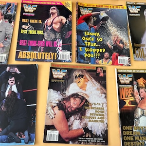 WWF Magazine Lot 1995–1996 – Goldust, Mankind, Shawn Michaels, Bret Hart – Vintage Posters & Calendars
