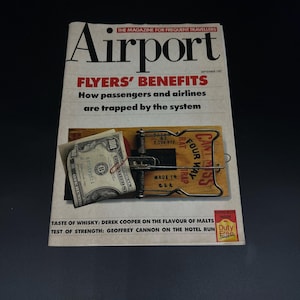 Airport Magazine September 1987 | Vintage Airline Travel Magazine | Frequent Flyer Benefits, Duty-Free Ads, Retro Aviation Collectible