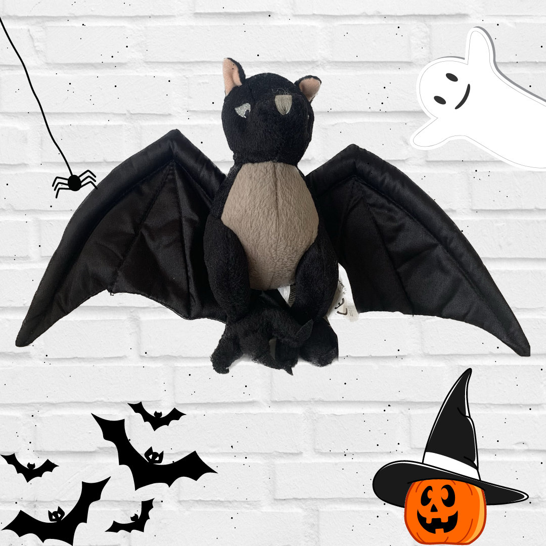 IKEA Kryp Black Bat Plush Stuffed Animal Toy Spooky Halloween Goth Vampire Rare