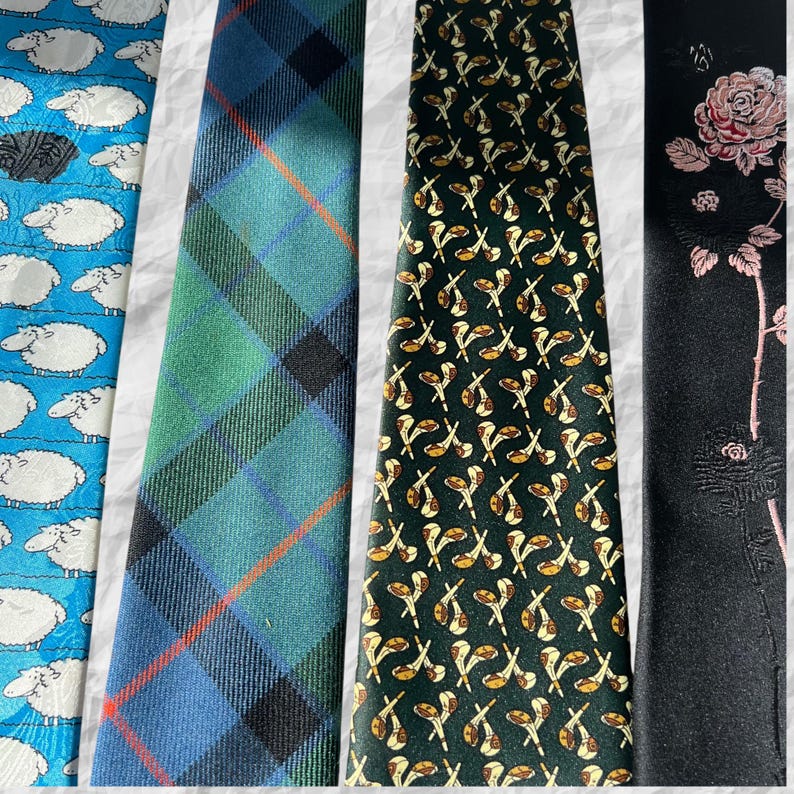 Vintage Novelty Tie Collection | Fun & Unique Print Neckties | 5 ...
