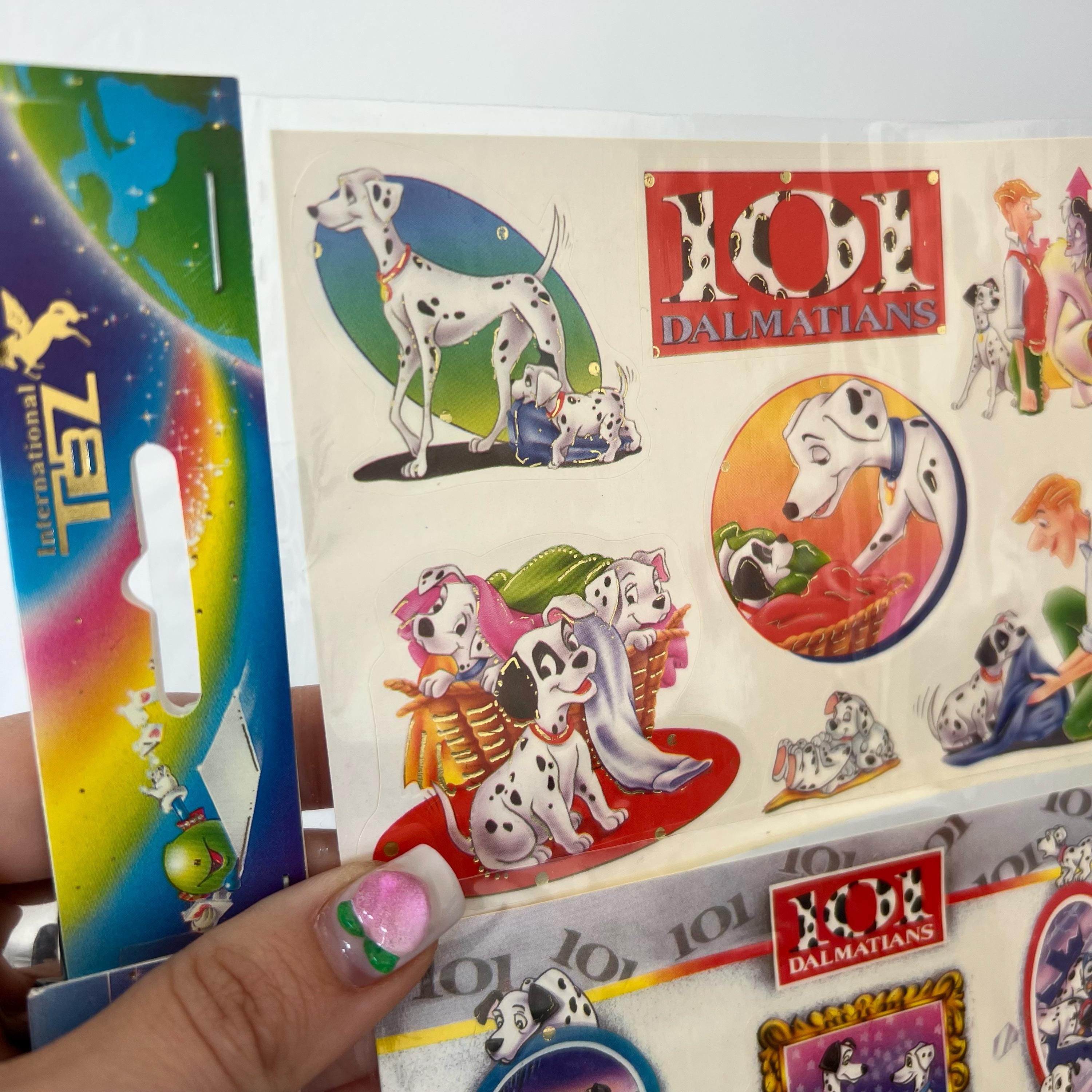 Vintage 101 Dalmatians Stickers Set, Disney Cartoon Sticker Sheets, 90s ...