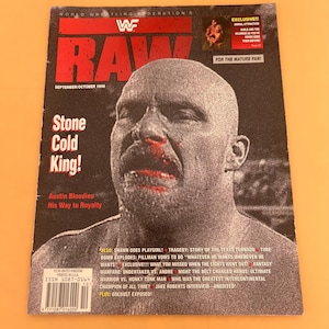 WWF Raw Magazine Sept/Oct 1996 – Stone Cold Steve Austin King of the Ring, Sable Centerfold – Vintage WWE Magazine