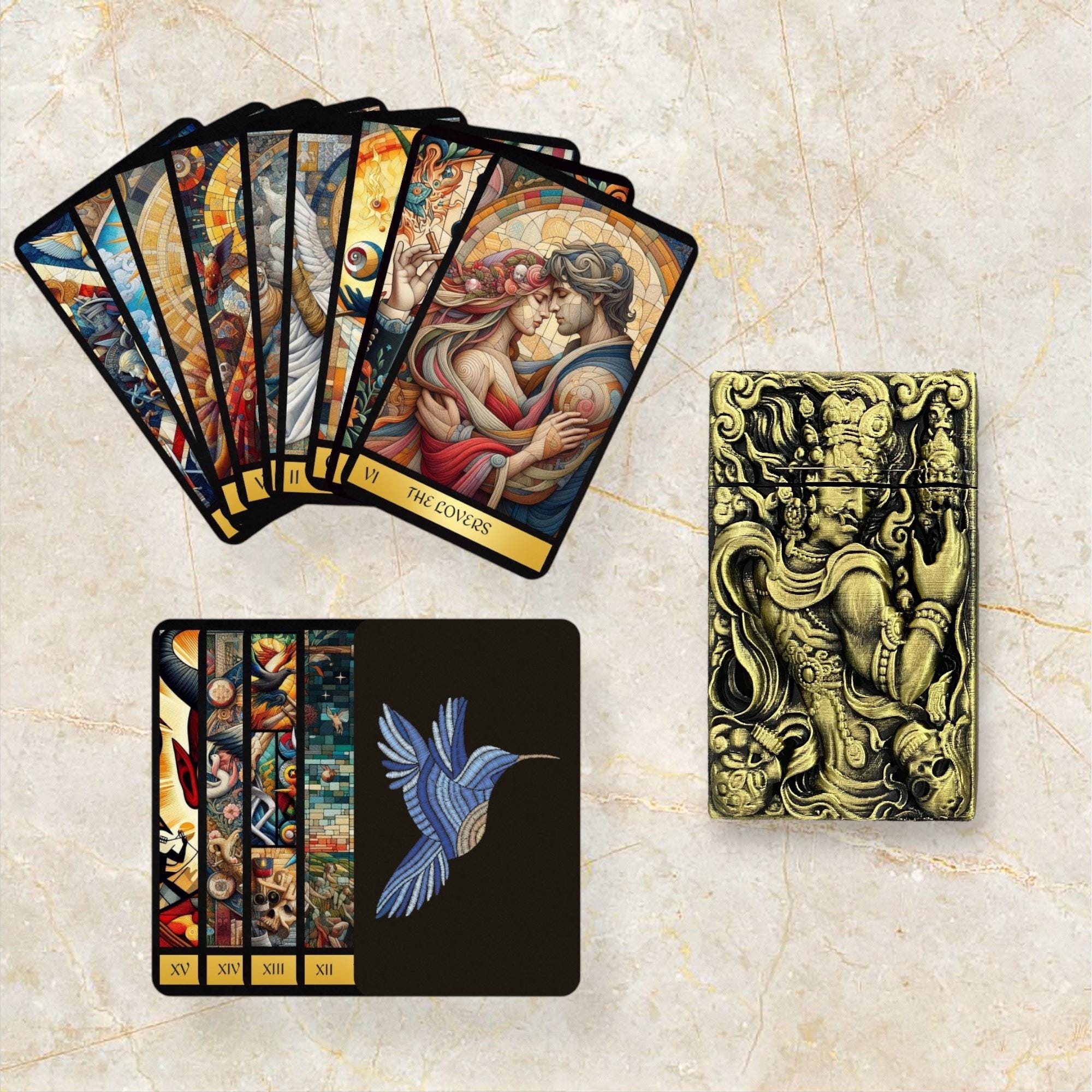 Patch Tarot Deck: 78 Colorful Tarot Cards With Box - Etsy
