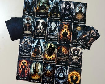 Gothic Tarot Card Deck: 78 Mystical Cards with Gold Box