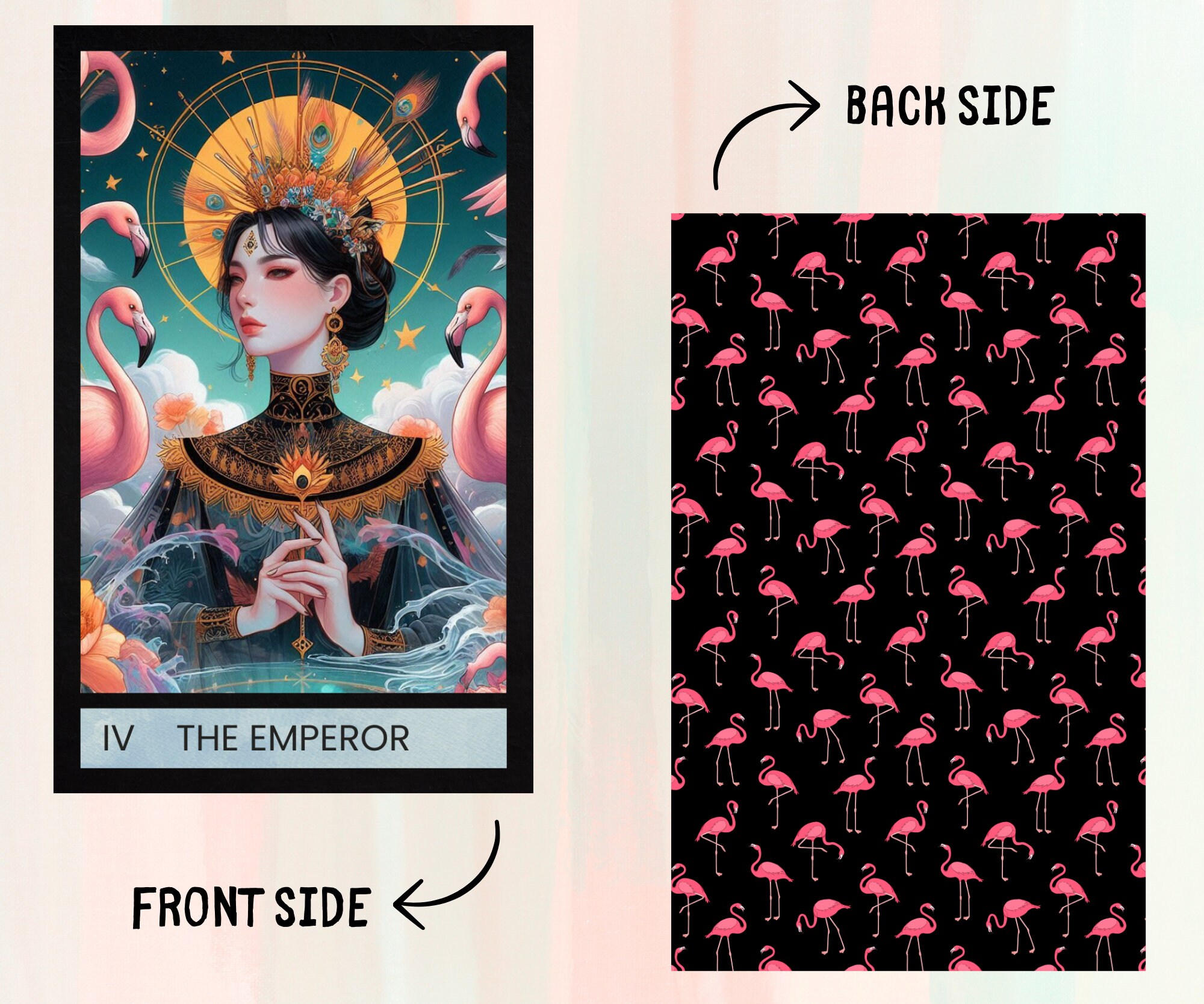 Flamingo Tarot Deck: 78 Printable Cards (digital Download) - Etsy