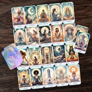 Meditatietarotkaart, mindful tarotkaart en tarotdoos, 78 tarotkaartendeck