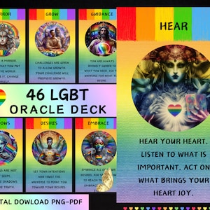 LGBT Oracle-kaartenspel - afdrukbaar orakelspel - digitaal kaartenspel - afdrukbaar Oracle