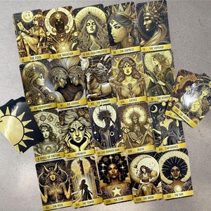 Gold Tarot Card, Art Tarot Card and Tarot Box, 78 Tarot Card Deck