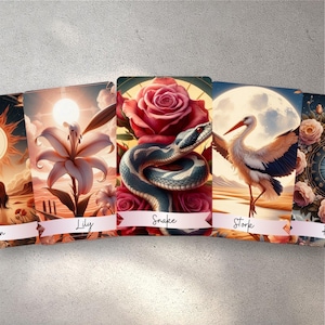 Desert Rose Lenormand Deck, Karty Oracle, Oracle Deck, Kwiatowy Lenormand, Nowoczesny Lenormand, Talia Wróżbiarska, Pełna Talia Lenormand