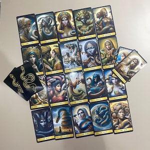 Carta de Tarô da Cobra, Carta de Tarô da Serpente e Caixa de Tarô, Baralho de Tarô Espiritual com 78 Cartas