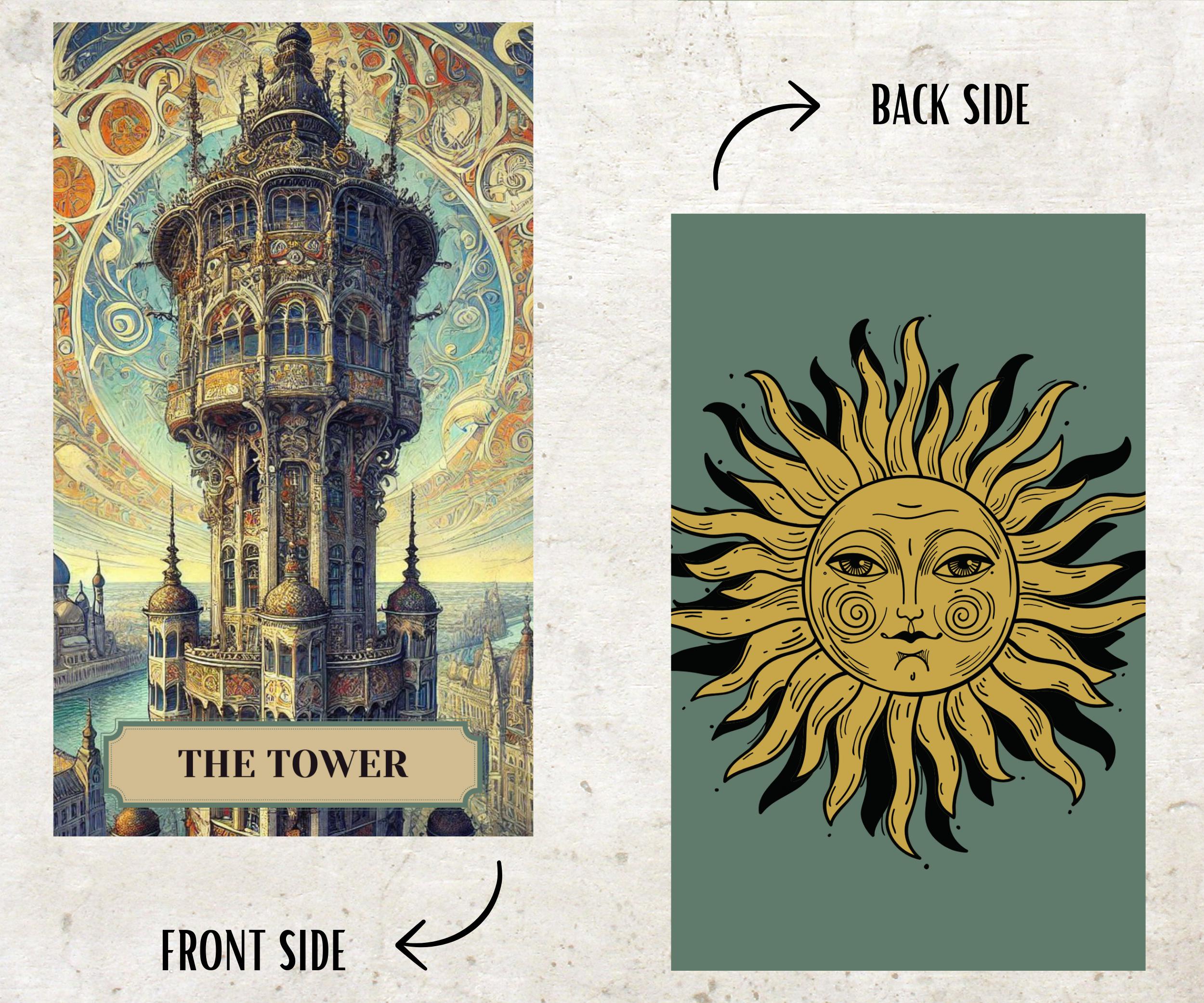 78 Authentic Theme Tarot Cards - Printable Art Deck (digital Cards) - Etsy
