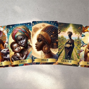 African Woman Lenormand Deck, Oracle Cards, Oracle Deck, Black Woman Lenormand, Modern Lenormand, Divination Deck, Full Lenormand Deck