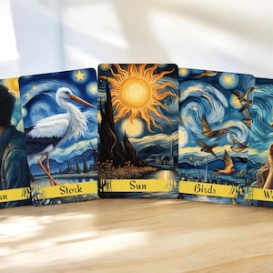 Starry Night Lenormand Deck, Oracle Cards, Oracle Deck, Art Lenormand, Modern Lenormand, Divination Deck, Full Lenormand Deck