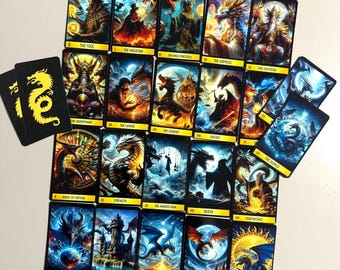 Dragon Tarot Deck: Fantasy Theme, 78 Card Set