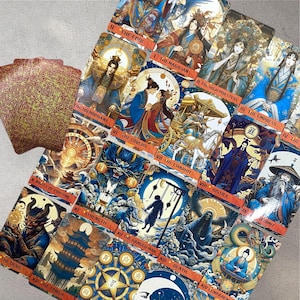 Mazzo di tarocchi cinesi, carte dei tarocchi asiatici e scatola dei tarocchi, mazzo di 78 carte dei tarocchi