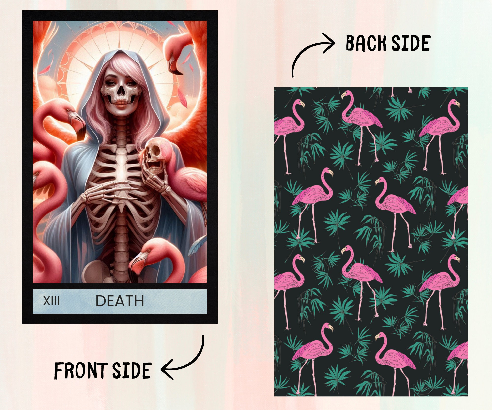 Flamingo Tarot Deck: 78 Printable Cards (digital Download) - Etsy