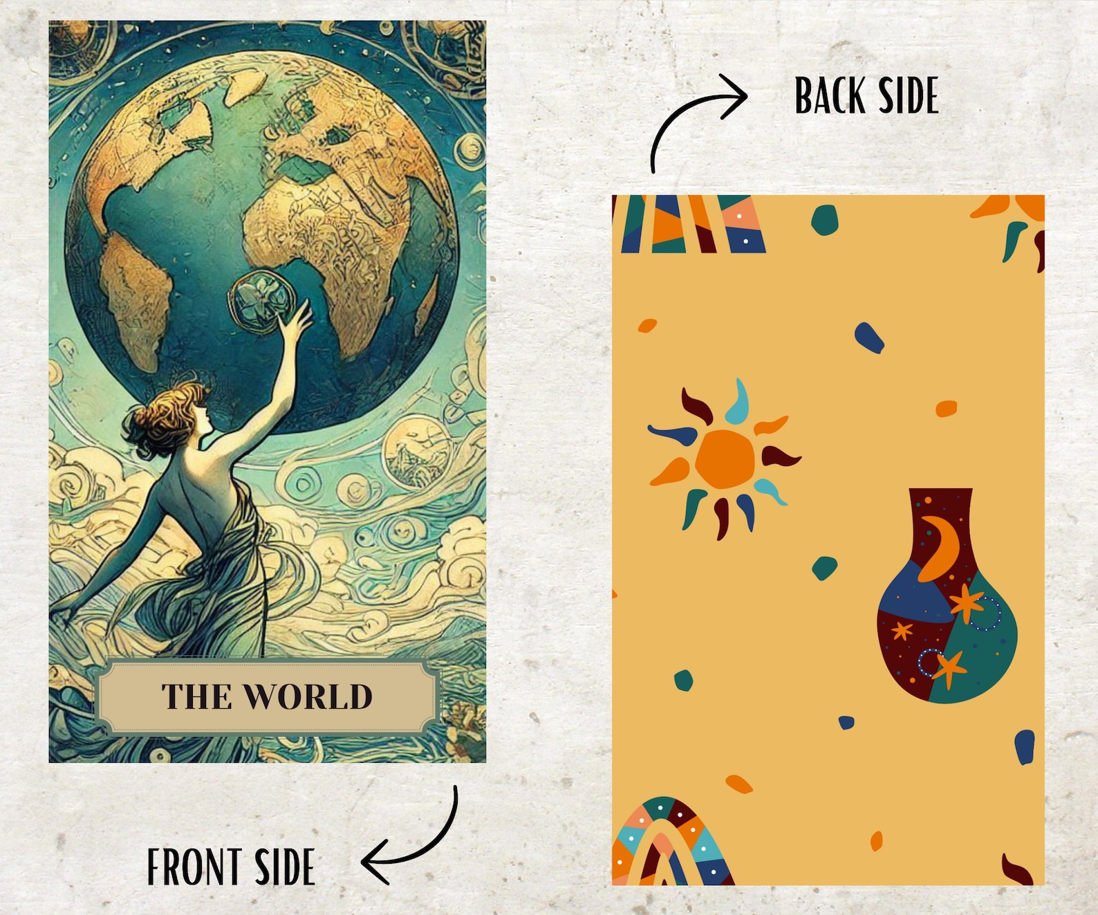 78 Authentic Theme Tarot Cards - Printable Art Deck (digital Cards) - Etsy