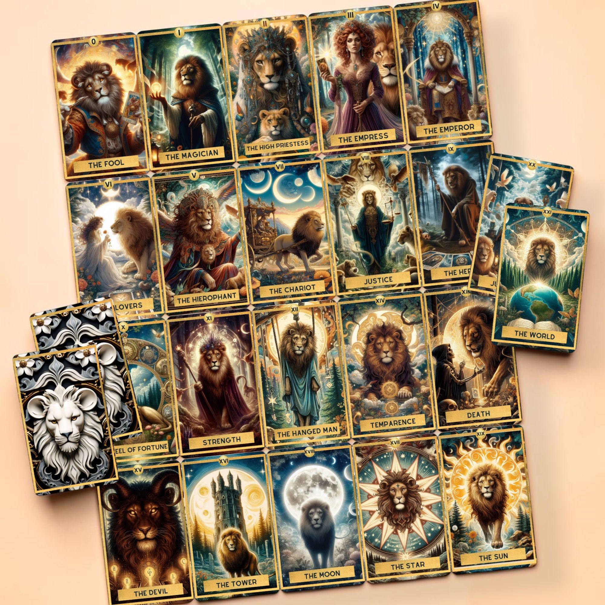 Lion Tarot Deck - Etsy