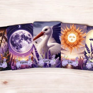 Lavander Lenormand Deck, Oracle Cards, Oracle Deck, Purple Lenormand, Modern Lenormand, Divination Deck, Full Lenormand Deck