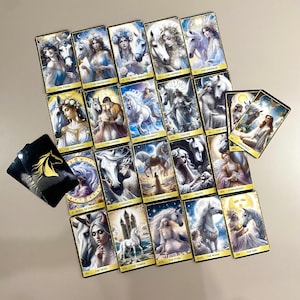 Carta del Tarot del Caballo, Carta del Tarot del Caballo Espiritual y Caja del Tarot, Baraja de 78 Cartas del Tarot