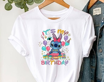 Stitch Birthday Shirt, Stitch Birthday Kids Shirt, Ohana Birthday Shirt, Disney Birthday Gift, Birthday Girl Shirt, Disney Stitch Shirt