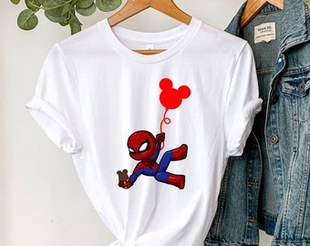 Shirt Spiderman, themafeest Spiderman, gepersonaliseerde Spider-Man verjaardagsshirt, shirt Mickey Ears, shirts Disney Trip Mode, shirt Spidey