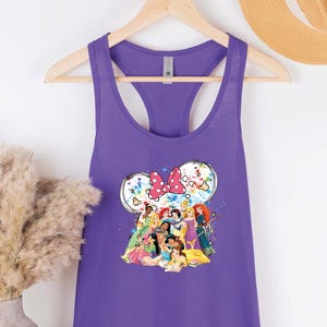 Colorful Princess Tank Top, Watercolor Princess Tank, Disney Ladies Tank, Princess Castle Tank, Disney Girls Trip, Disney Princess Tank Top