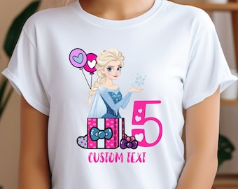 Frozen Elsa Birthday Girl Shirt, Princess Elsa Birthday T-Shirt, Disney Princess Tee, Custom Disney Elsa Shirt, Disney Family Birthday Trip
