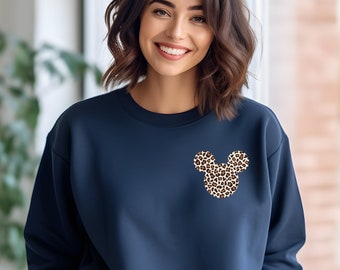 Mickey Leopard Sweatshirt, Simple Disney Sweatshirt, Disney Mom Sweatshirt, Women Disneyworld Sweatshirt and Hoodie, Disney Mommy Sweatshirt