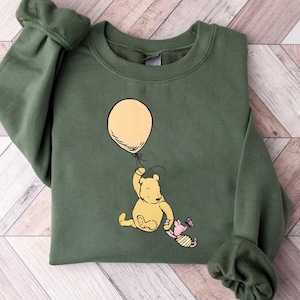 Vintage Winnie The Pooh & Piglet Sweatshirt, Sketch Pooh Sweatshirt, Cute Pooh Sweatshirt, Simple Pooh Sweatshirt, Colorful Pooh Sweatshirt