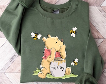 Vintage Winnie The Pooh Sweatshirt, Sketch Pooh Sweatshirt, Honey Winnie The Pooh Sweatshirt, Simple Pooh Sweatshirt, Colorful Pooh Shirt