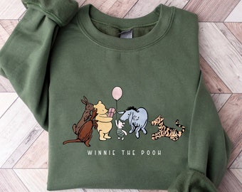 Retro Winnie The Pooh Sweatshirt, Sketch Pooh Sweatshirt, Piglet Tigger Eeyore Sweatshirt, Simple Pooh Sweatshirt, Vintage Pooh Friend Shirt