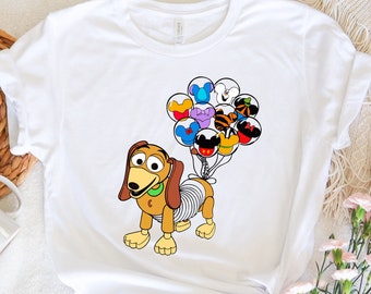Chemise chien moulante Disney Toy Story, chemises famille Toy Story, chemise Mickey Toy Story, chemise ballons Mickey, chemise groupe assortie pour enfants Disney