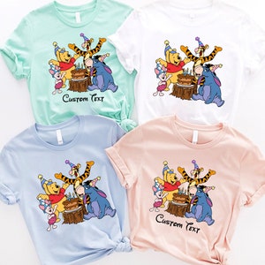 Winnie The Pooh & Friends Birthday Shirt, Pooh Birthday Party Shirt, Disney Custom Birthday Shirt, Pooh Theme Birthday Party, Pooh Bear Tee