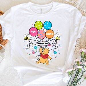 Winnie The Pooh Birthday Boy Shirt, Disney Custom Birthday Shirt, Personalized Disney Bday Party T-shirt, Pooh Birthday Family Matching Tee